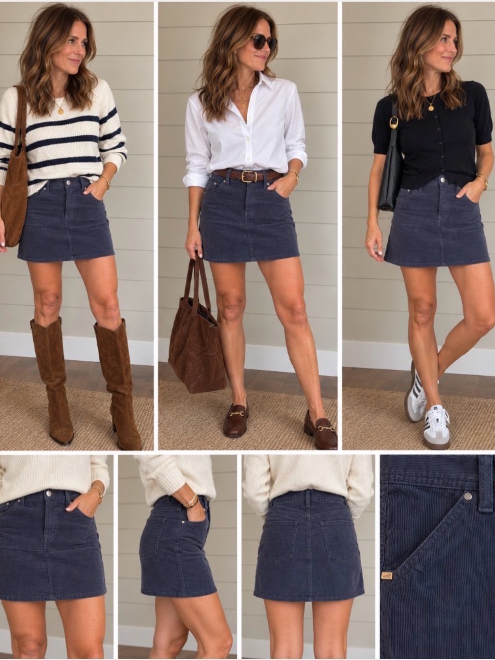 Horny Toad Blue Corduroy Skirt. 6.